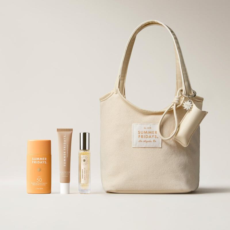IRONWATCH Sunlit Summer Essentials — The Complete Summer Beauty Set | SPF 50 Sunscreen + Lip Care + Eau de Parfum + Mini Tote & Keychain