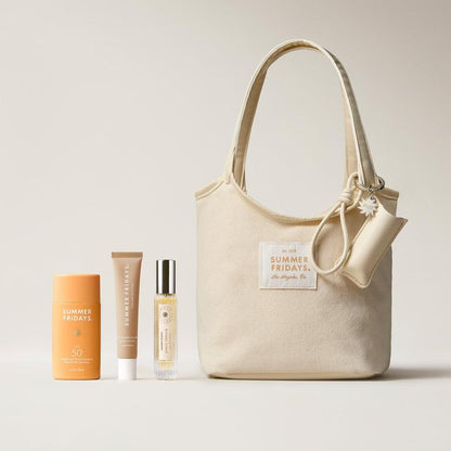 IRONWATCH Sunlit Summer Essentials — The Complete Summer Beauty Set | SPF 50 Sunscreen + Lip Care + Eau de Parfum + Mini Tote & Keychain