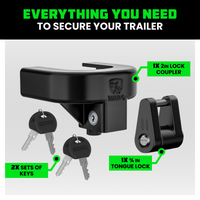IRONWATCH TrailGuard Pro — Heavy-Duty Trailer Coupler Lock Kit